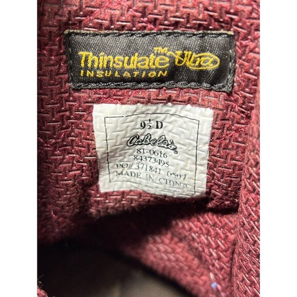 Cabela’s  Mens Insulated Work Leather Boots Size 9.5 - Picture 7 of 12